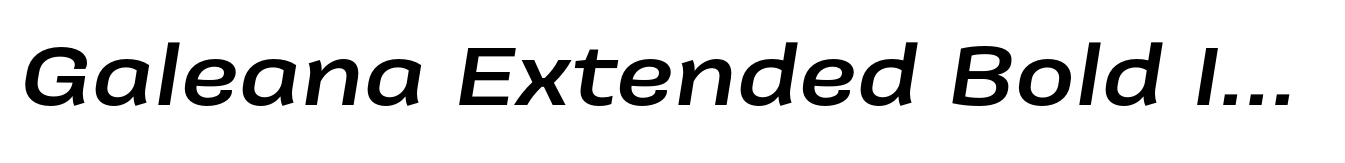 Galeana Extended Bold Italic